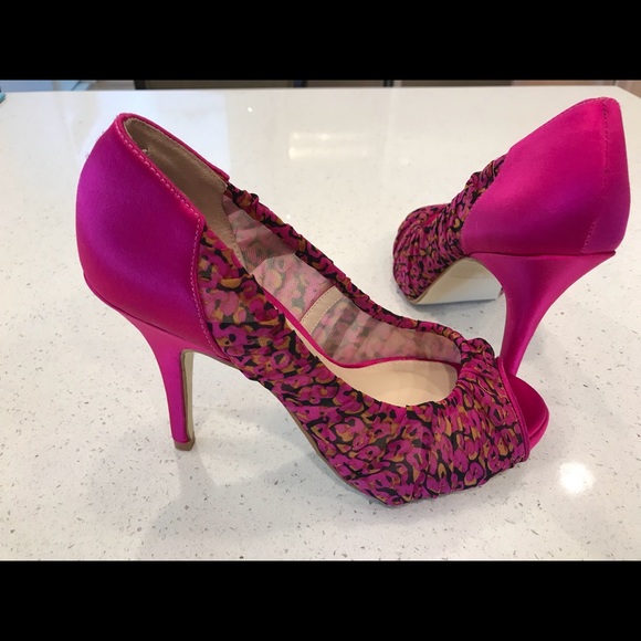 Marco Santi Shoes - Marco Santi Pink Floral Fabric platform shoes